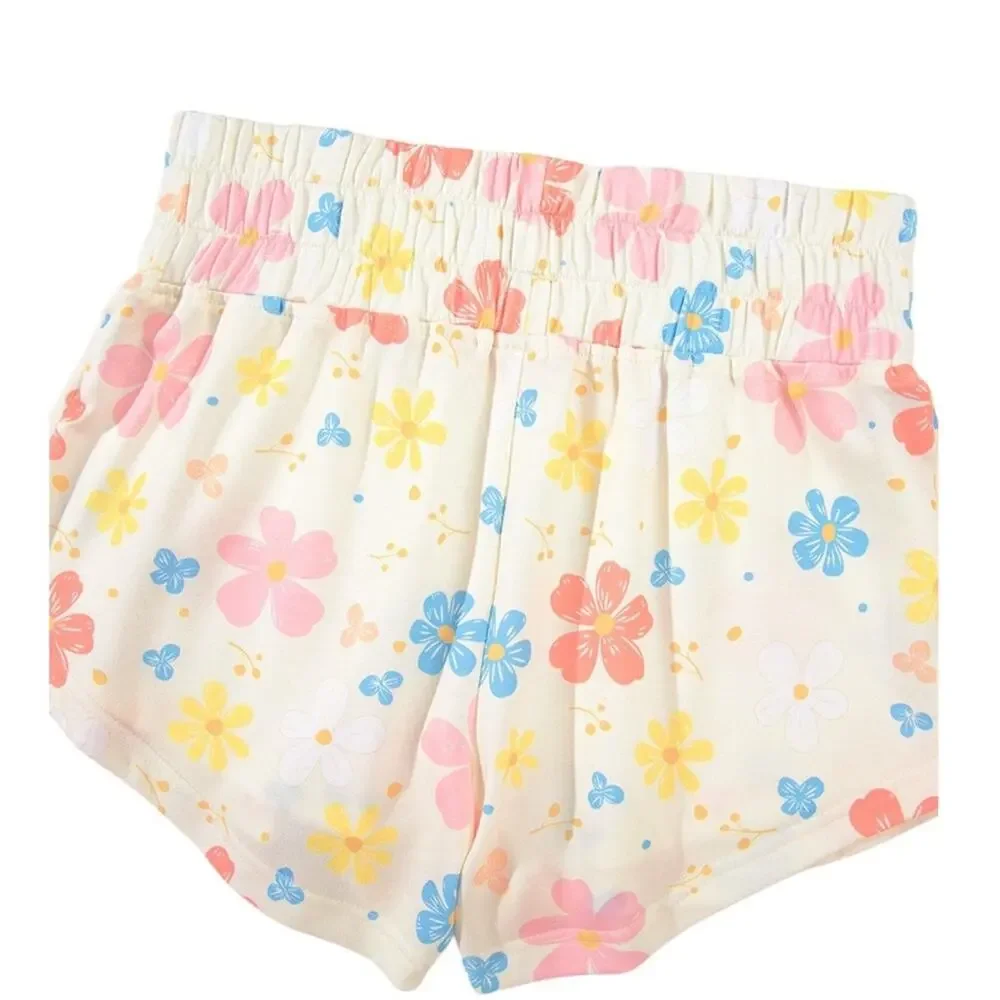 Floral Print Crop Top Wide Leg Short Set New Sizes S M L XL